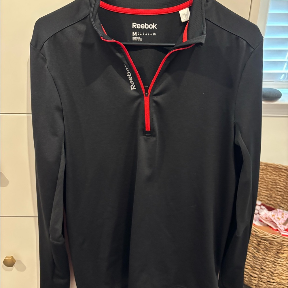 Men’s Reebok Black Pullover with Red Trim (M)